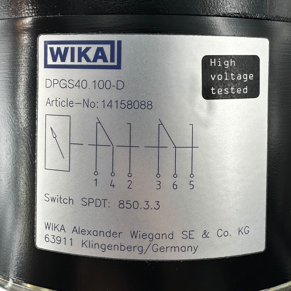 WIKA Differenzdruckmanometer DPGS40.100-D 0–1 bar SPDT Schalter IP65 neu