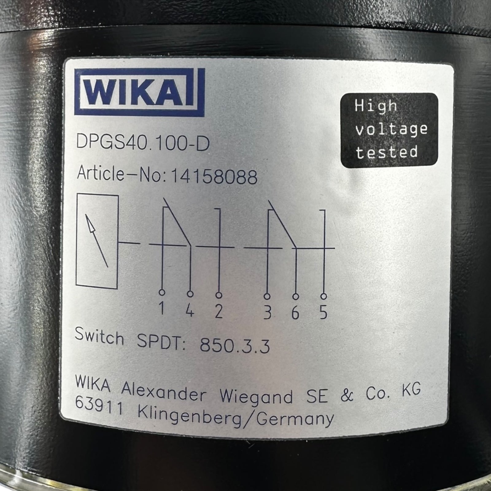 WIKA Differenzdruckmanometer DPGS40.100-D 0–1 bar SPDT Schalter IP65 neu