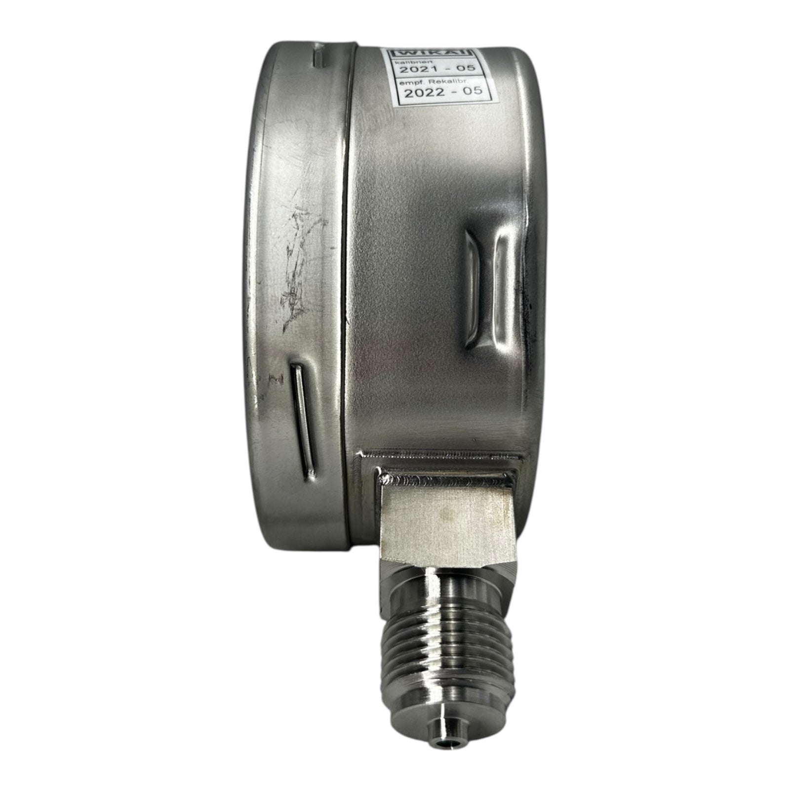 WIKA Manometer 0–10 bar G1/2B unten Ø100mm Edelstahl 316L Druckmesser CL 1.0