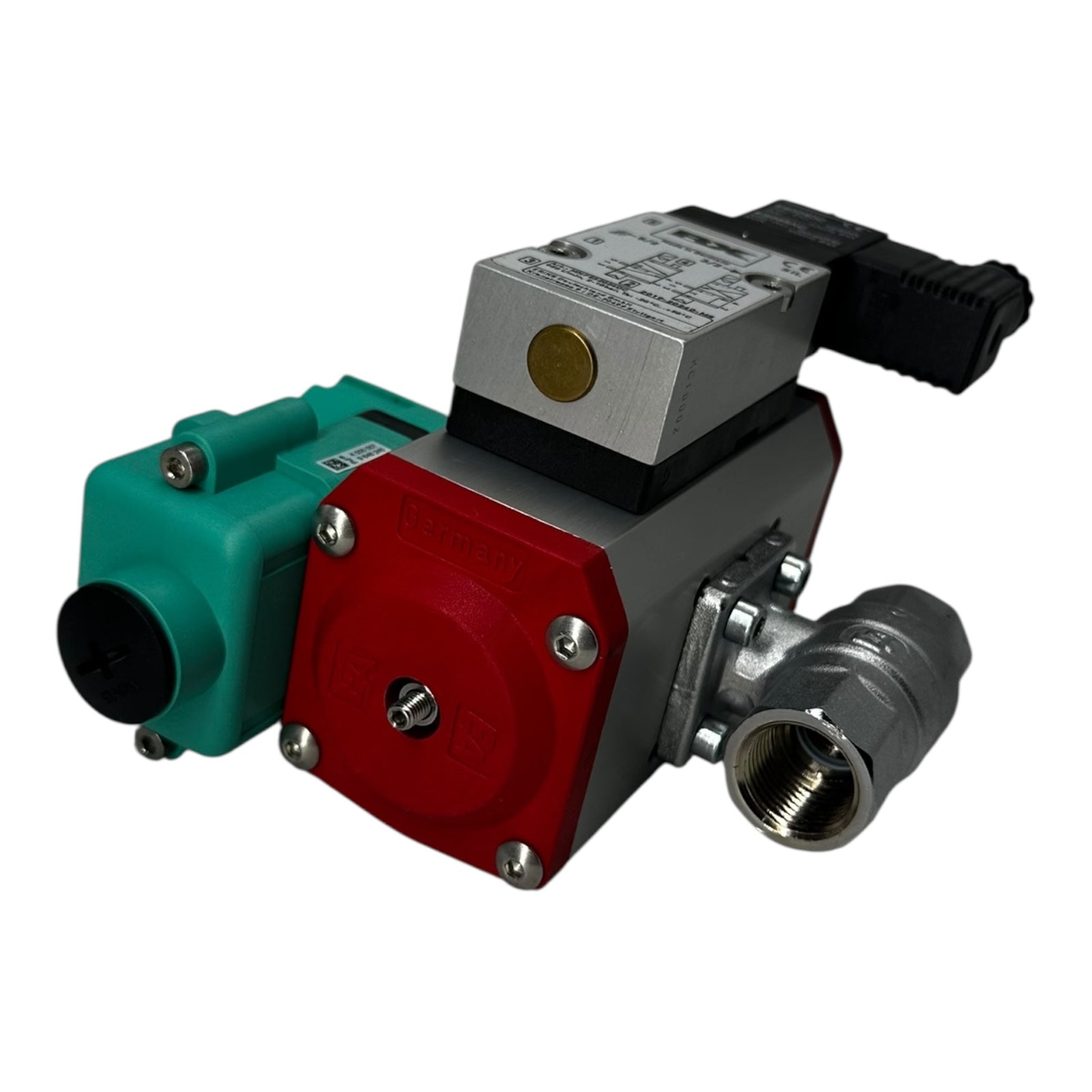 END Kugelhahn DN15 PN40 mit Pneumatik Antrieb RX Ventil P+F Sensor NEU