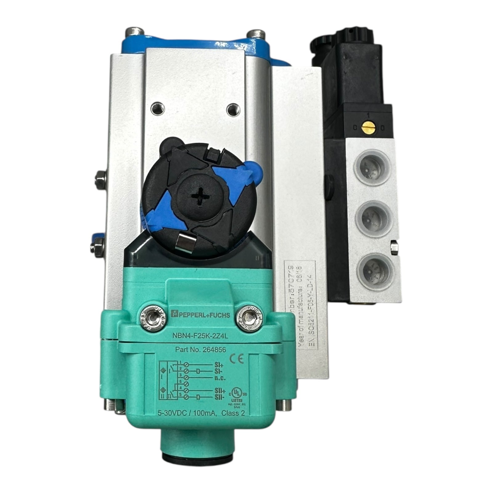 Econ Absperrklappe DN50 PN16 CF8M NBR mit Pneumatik Antrieb RX P+F Sensor NEU
