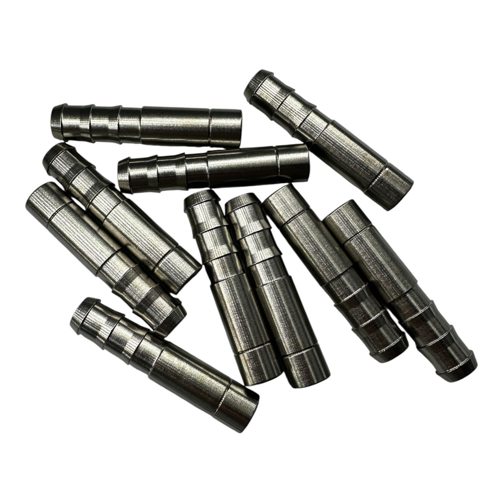10x Parker Schlauchverbinder 3622 10 08 Rohrkupplung Messing vernickelt