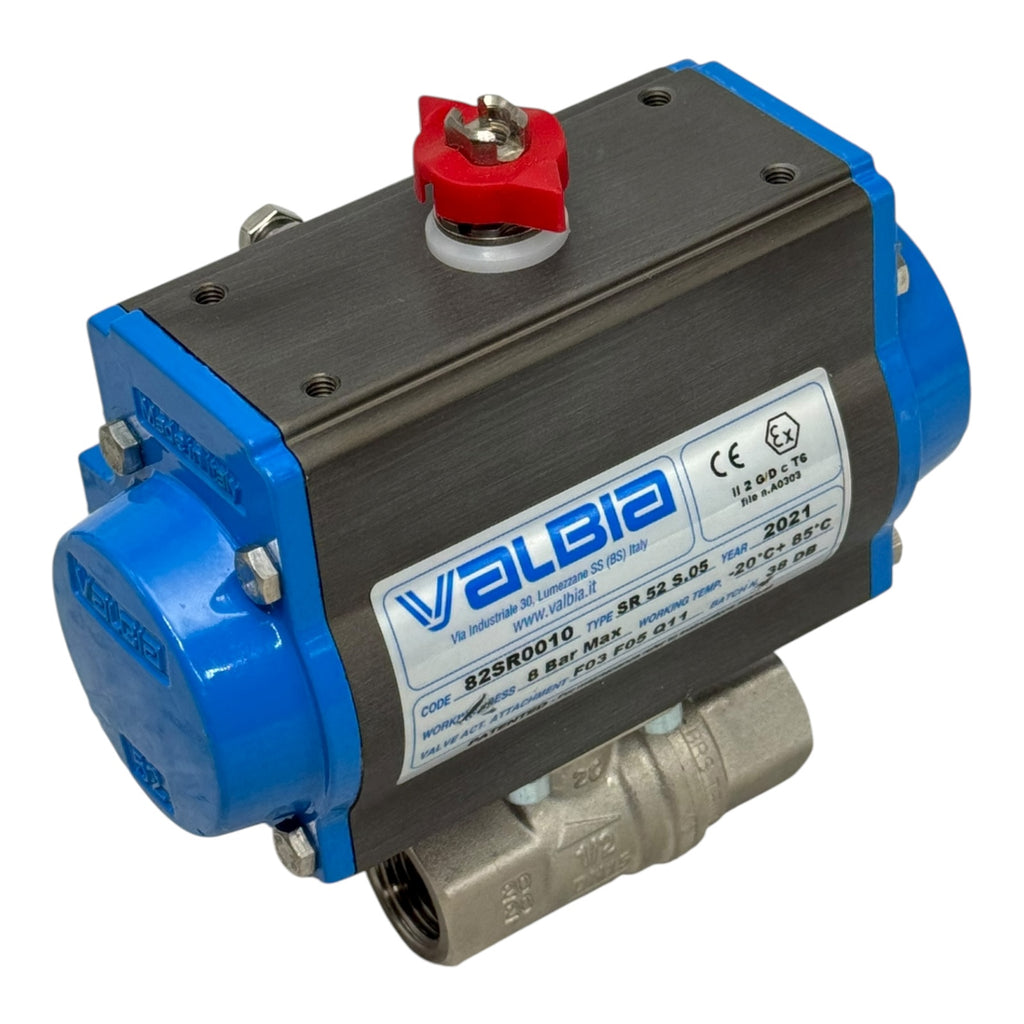 Valbia Pneumatik Antrieb SR52S05 mit Kugelhahn DN15 1/2” 8bar 82SR0010 ATEX