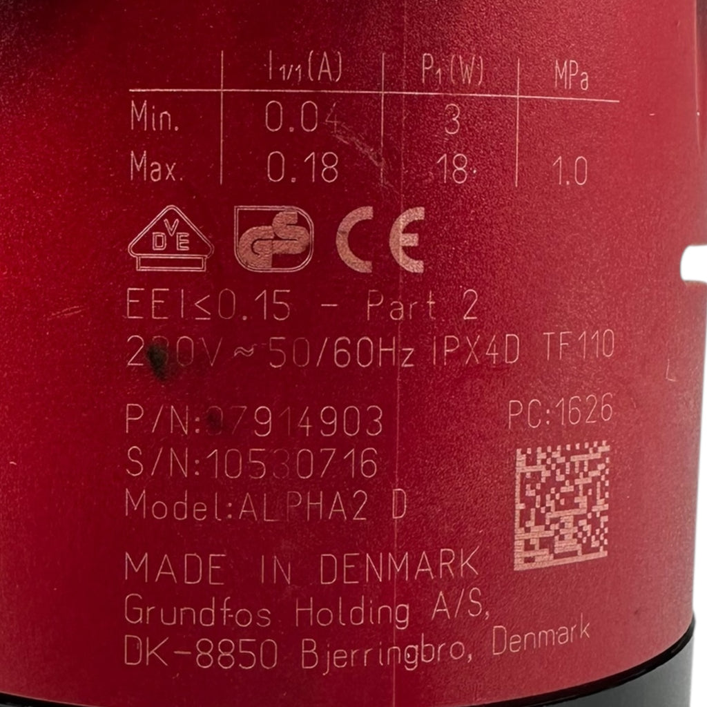 Grundfos ALPHA2 25-40 180 Heizungspumpe 07914903 230V 18W AUTOADAPT