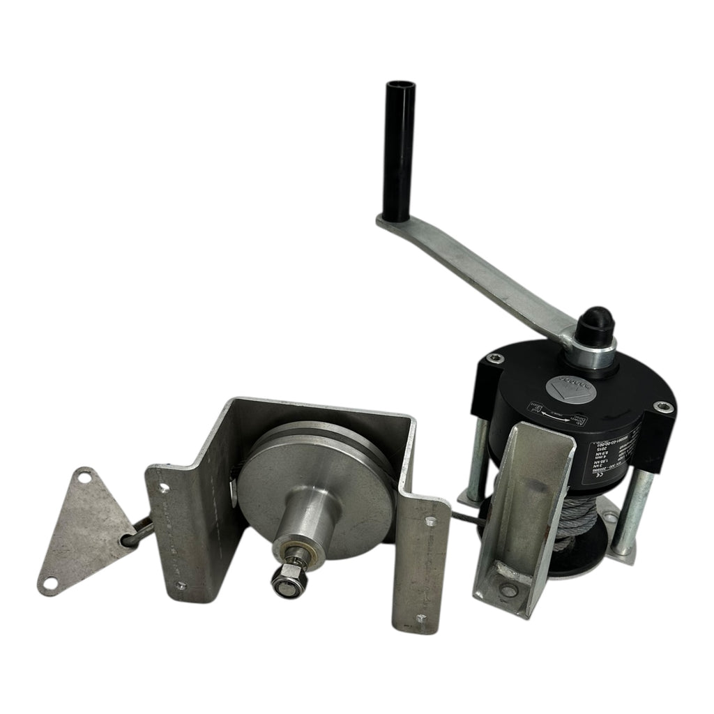 Haacon WV300-205986 Seilwinde 3kN 4mm Seil Handwinde mit Halterung