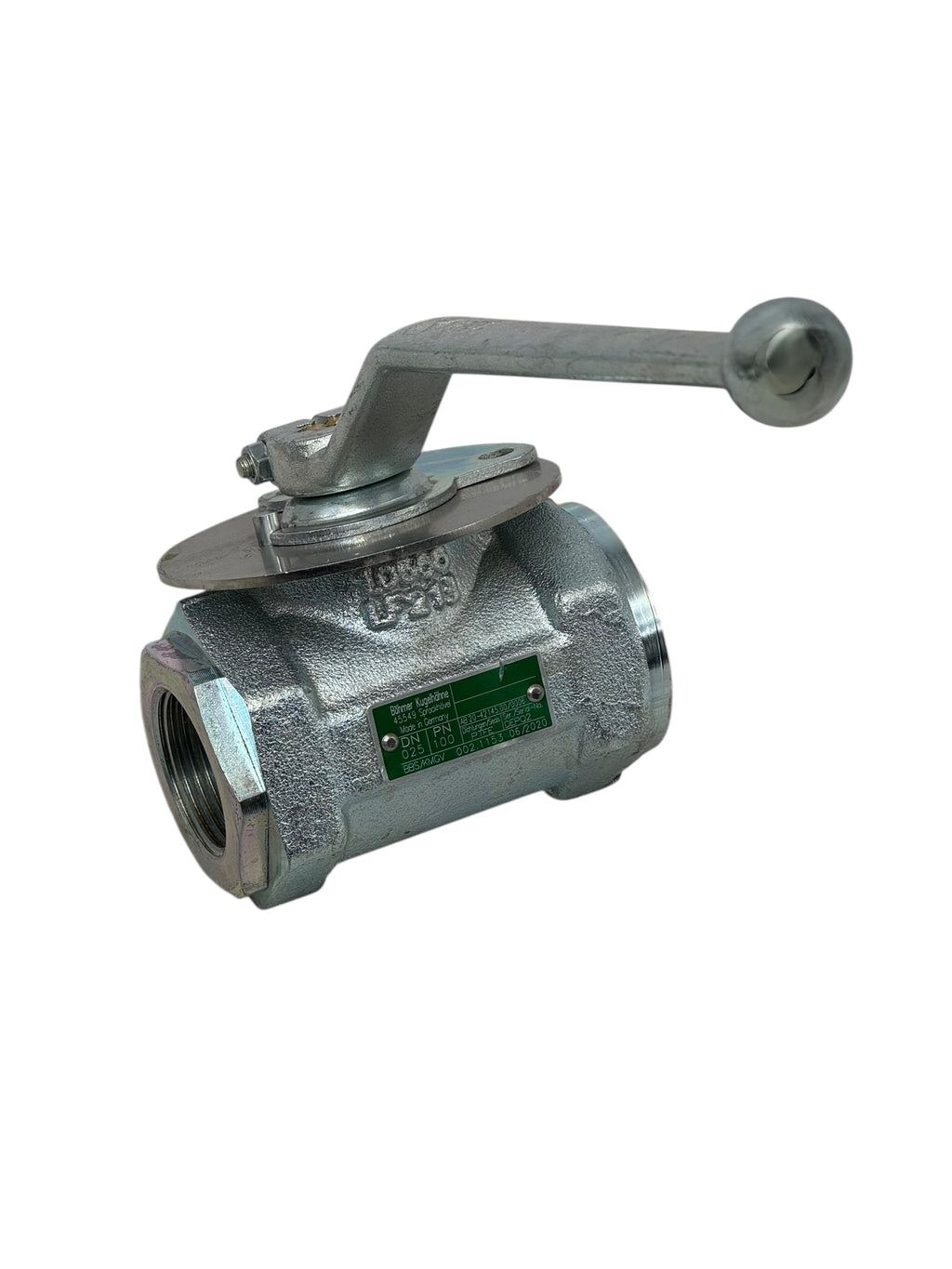 Böhmer BBS/KMGV100.725-A-L 002.1153 Kugelhahn DN25 PN100 IG PTFE Schaltblock