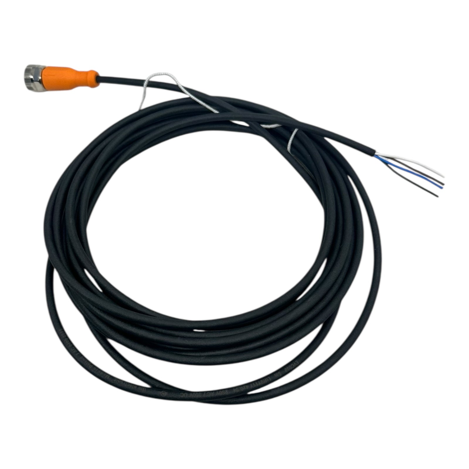 ifm EVC002 Anschlusskabel M12 4-polig 5 m Sensorleitung 250V AC / 300V DC neu