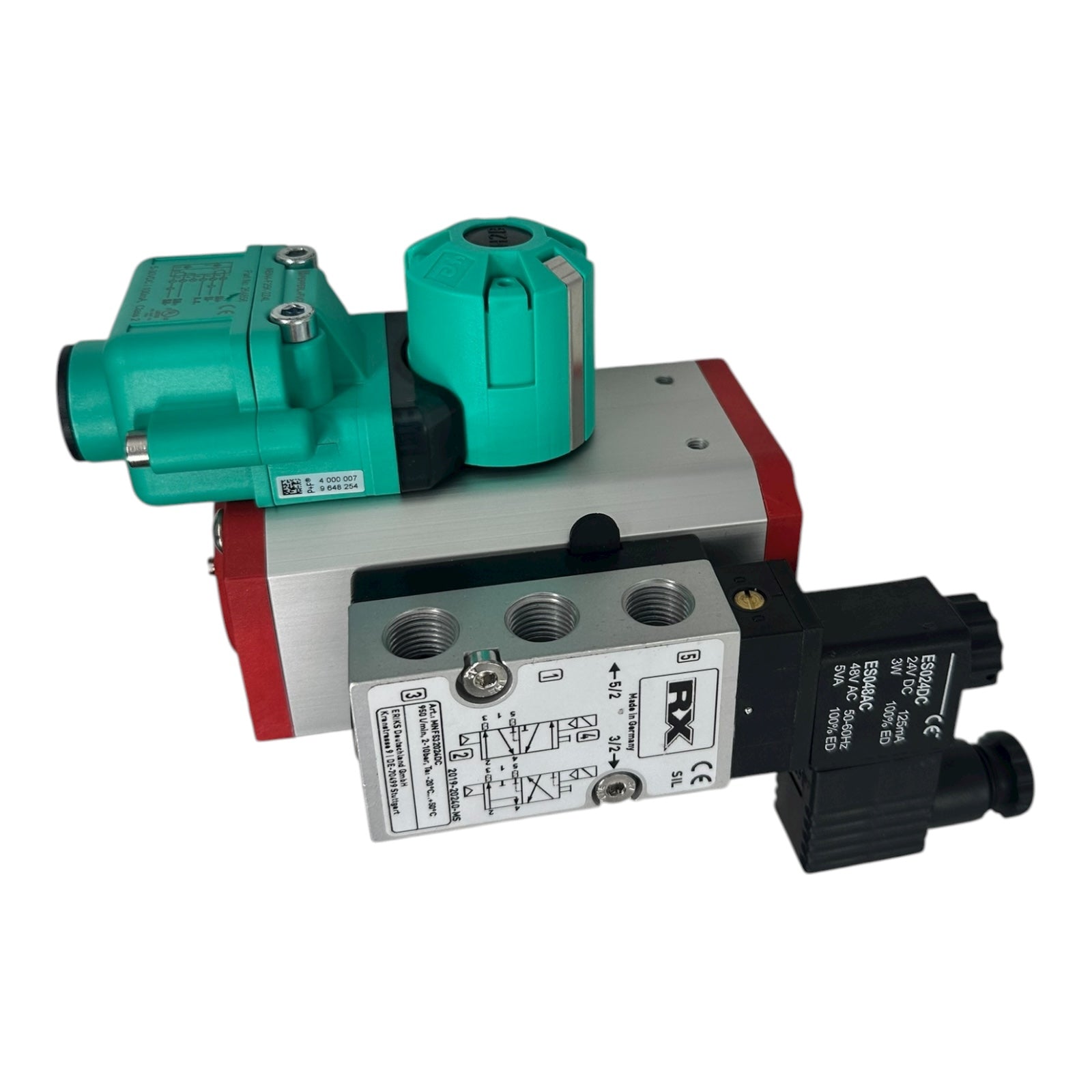 END-Armaturen EC016070EDN15 Messing Kugelhahn DN15 PN40 mit Pneumatik Antrieb