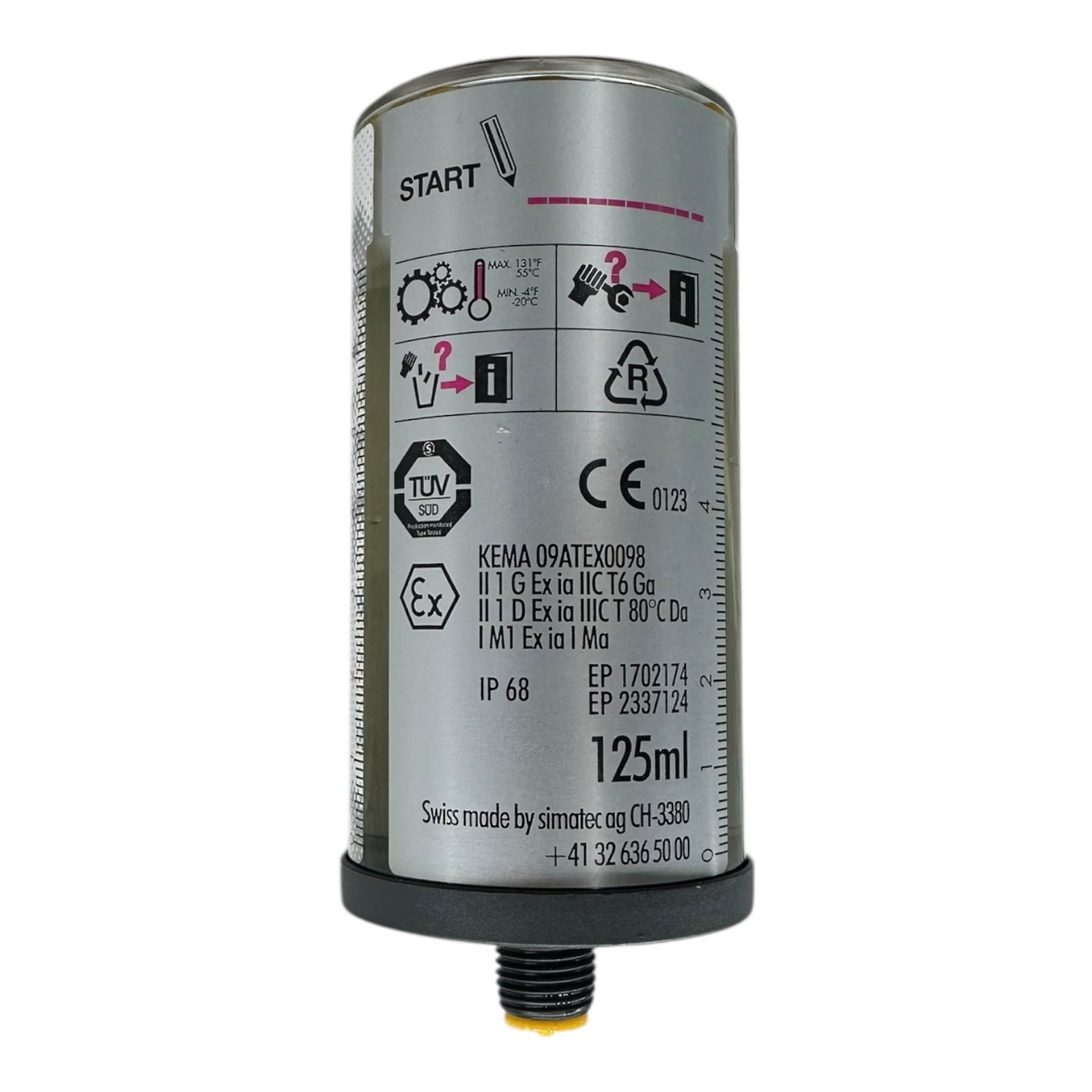 Simalube 125 ml Schmierstoffgeber IP68 ATEX EX Automatikschmierer