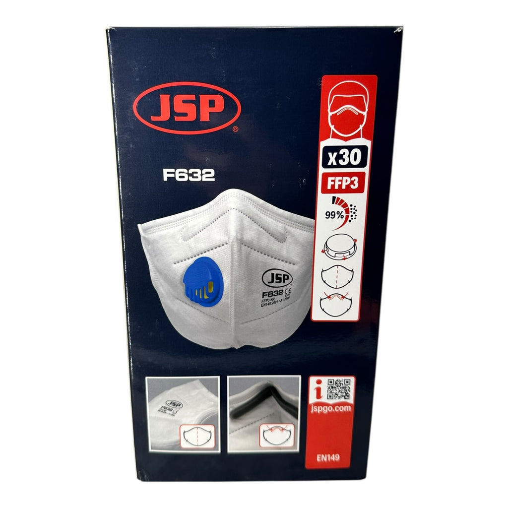 30x JSP F632 FFP3 Atemschutzmaske mit Ventil EN149 Schutzmaske 30 Stück neu