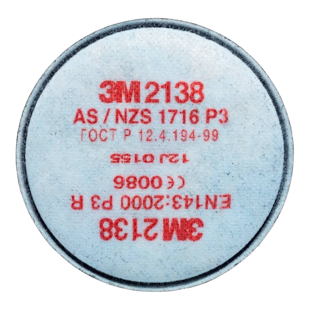 12x 3M 2138 P3 R Partikelfilter Feinstaubfilter 10x Atemschutz Ersatzfilter