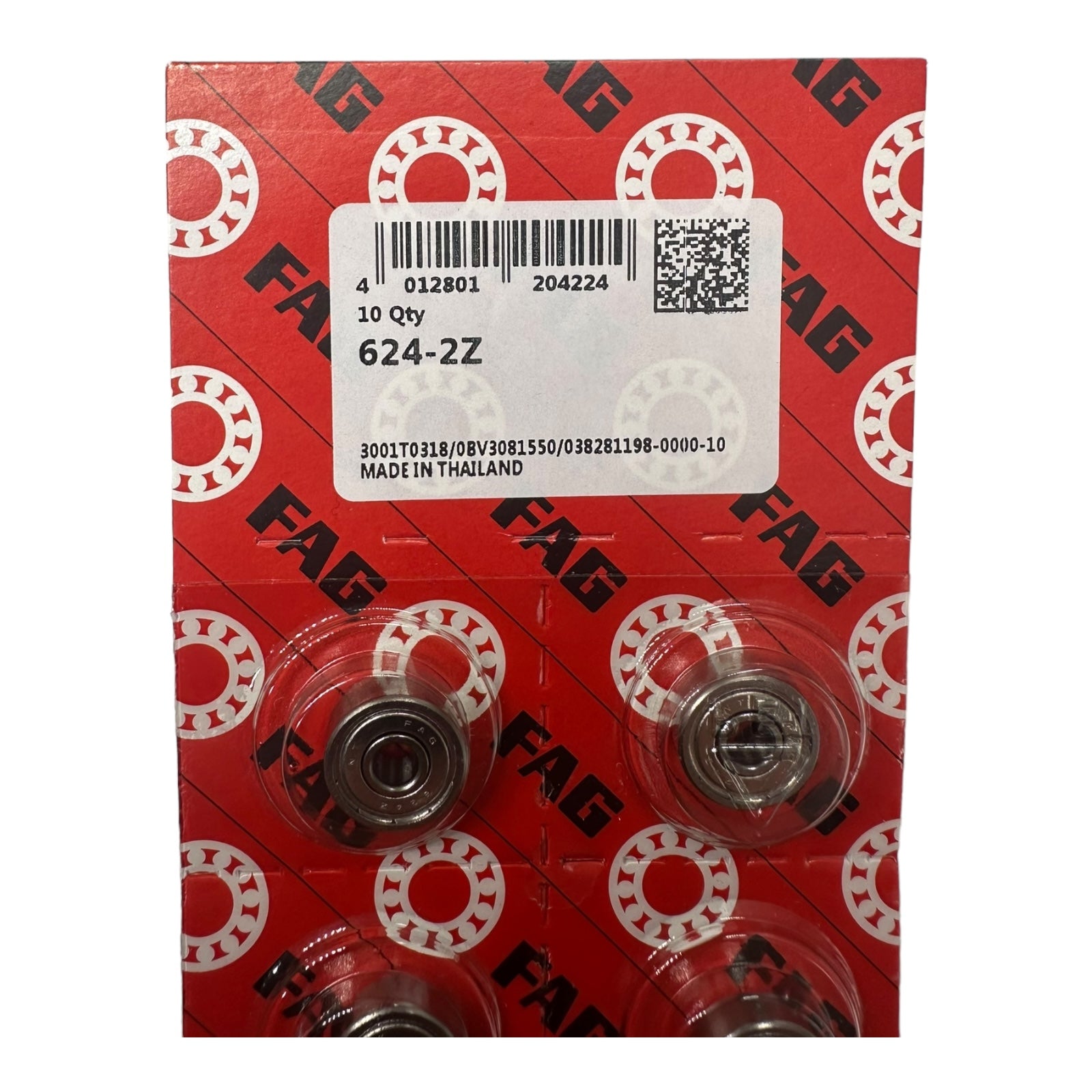 10x FAG 624-2Z Rillenkugellager 4x13x5mm
