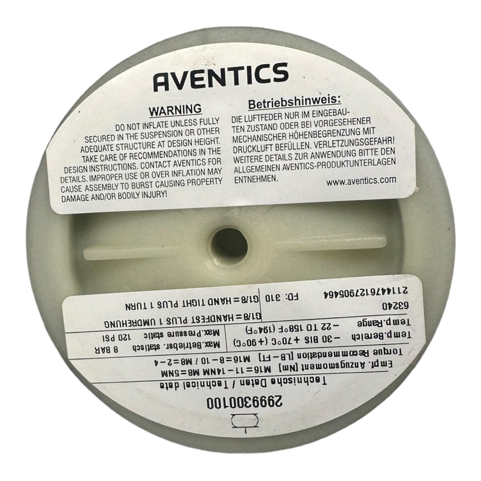 AVENTICS 2999300100 Rollbalgzylinder, Serie BRB