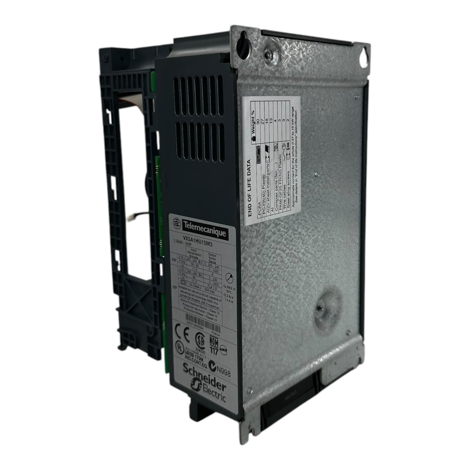 Schnieder Electric VX5A1HU15M3 inverter variable speed drive 1,5kW 2HP