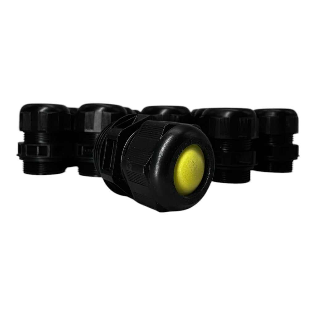 20x Stahl 239174 M32 Kabelverschraubung + Gegenmutter schwarz M32x1,5 EX