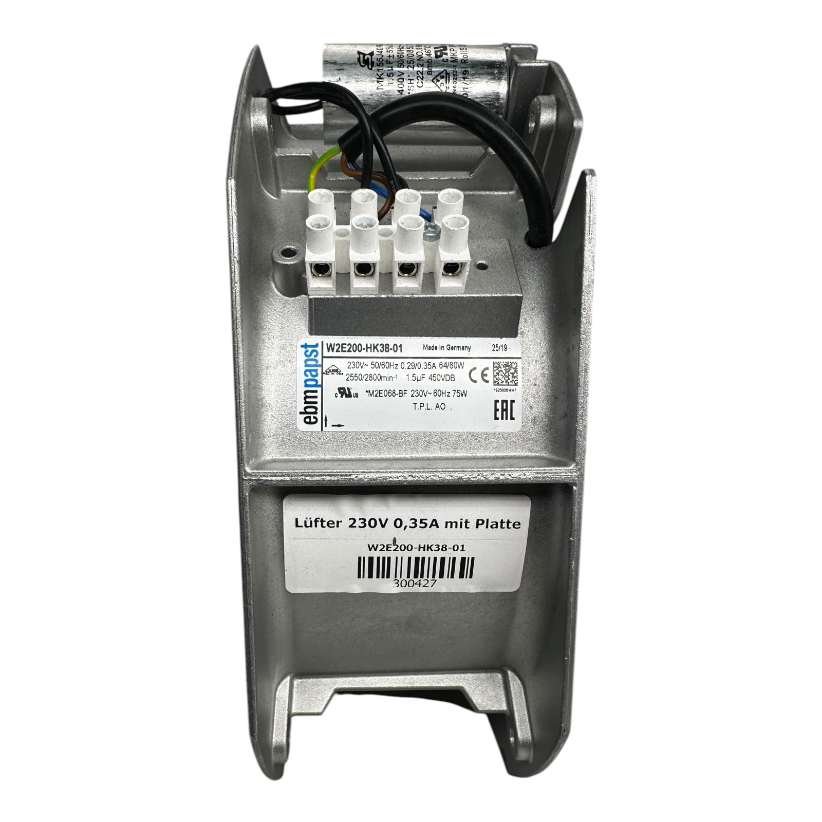 ebm-papst W2E200-HK38-01 Lüfter 230V, 0,35A, 80W mit Montageplatte
