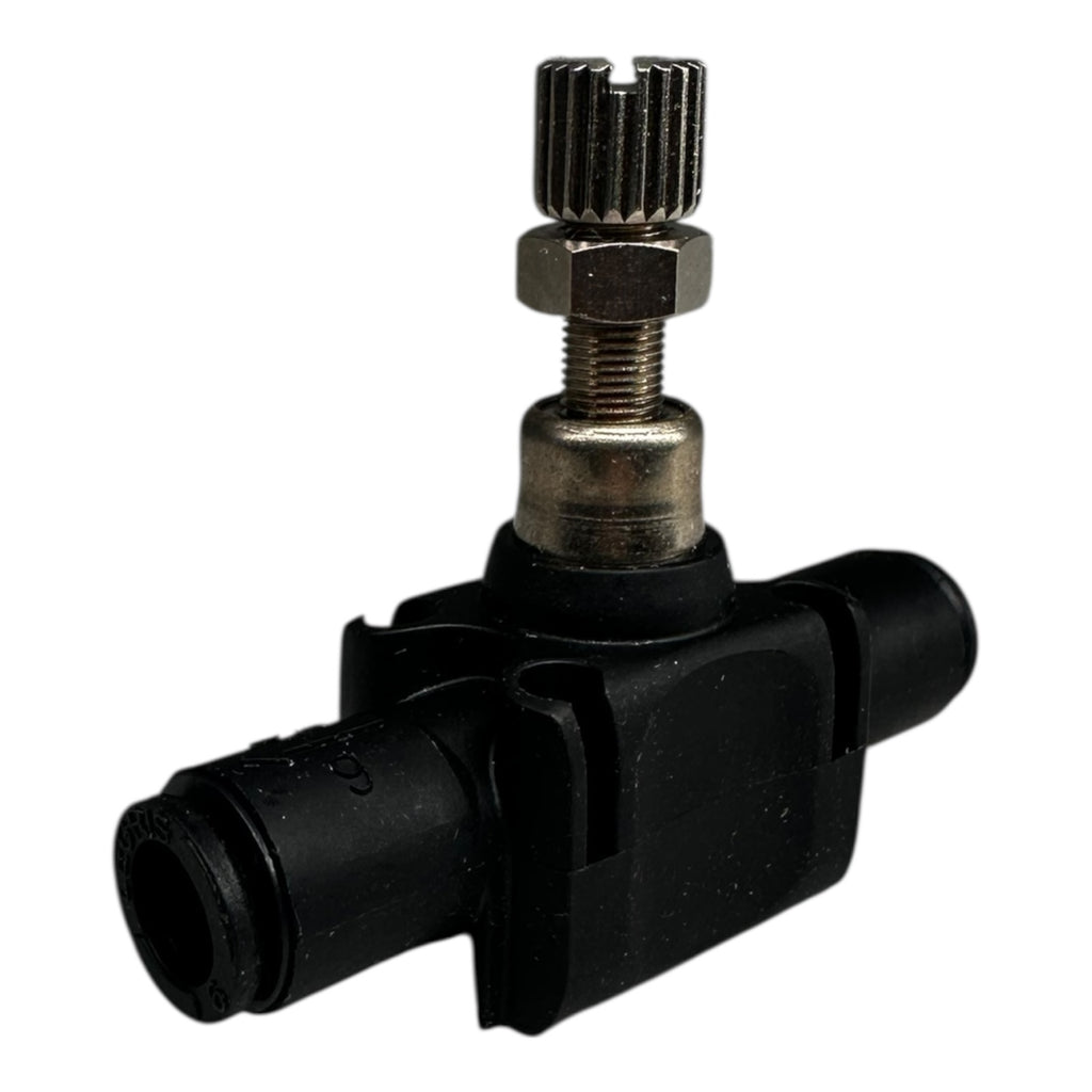 3x Parker 77700600 Durchflussregler mit Einstellschraube 6mm In-Line Regulator