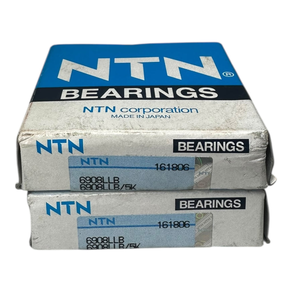 2x NTN 6908LLB Kugellager beidseitig abgedichtet 40x62x12mm
