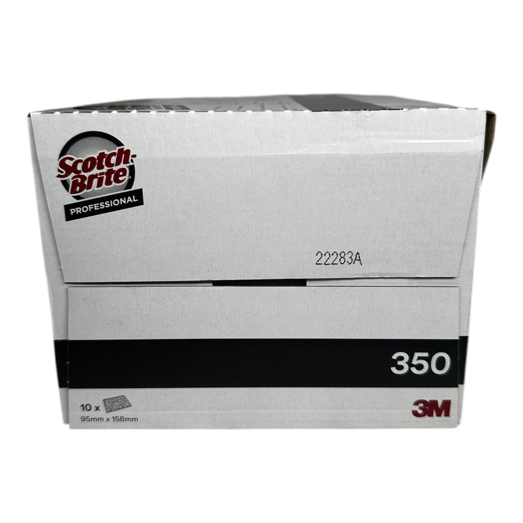 10x 3M 350 Scotch-Brite Reinigungspad Weiß 95x158mm empfindliche Flächen Handpad