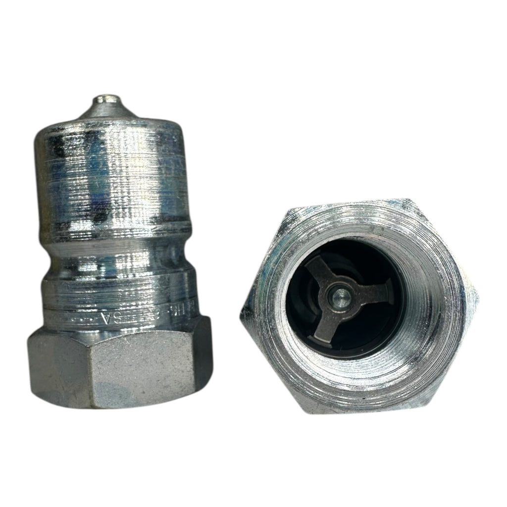 2x Parker H6-63 Hydraulik Nippel Schnellkupplung