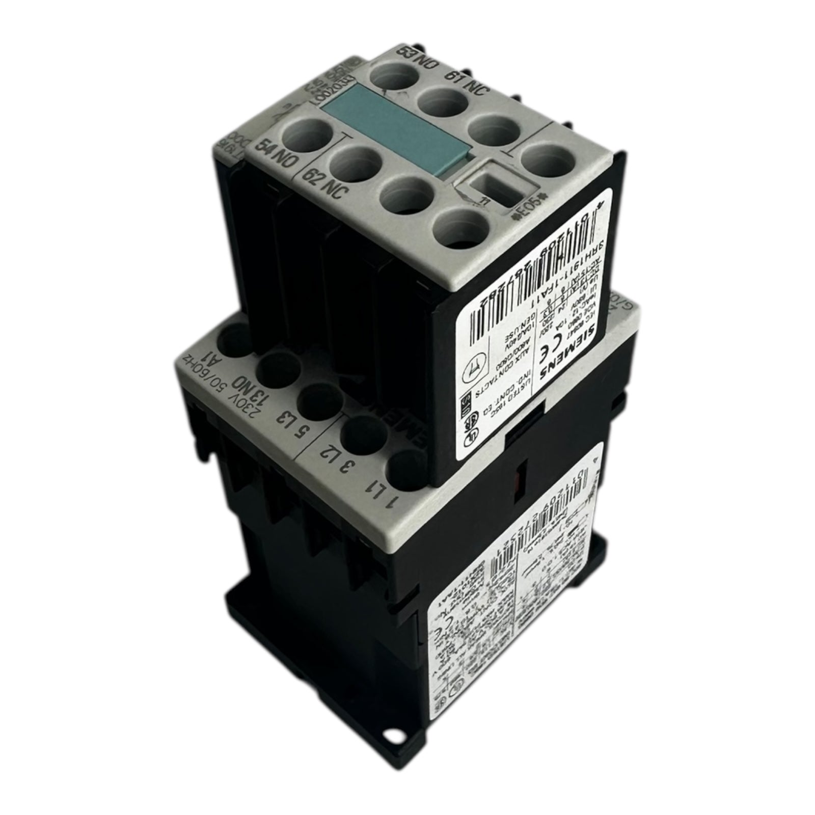 3x Siemens 3RT1015-1AP01 Schütz 3-polig 24V AC Hilfskontaktblock