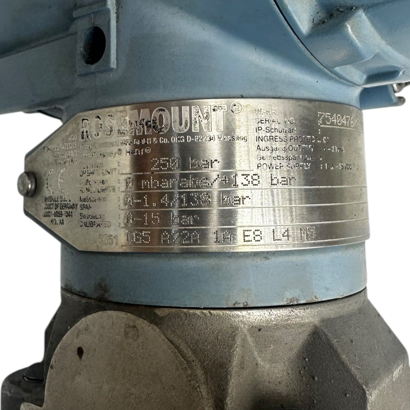 Rosemount 3051 Drucktransmitter 03031-U059-1044 HART 4-20mA 250bar