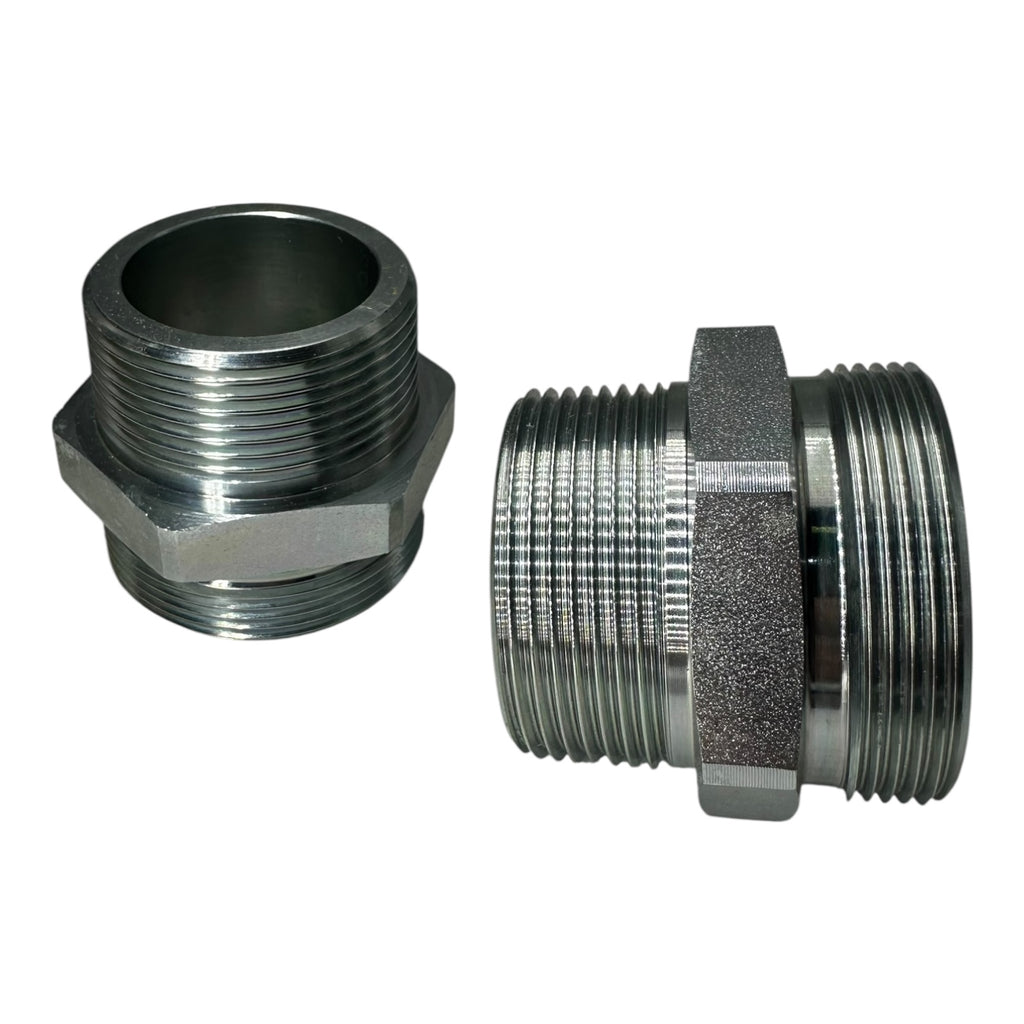 2x EG GE42-LR11/2KEGCFX Einschraubstutzen Stahl gerade Außengewinde Adapter