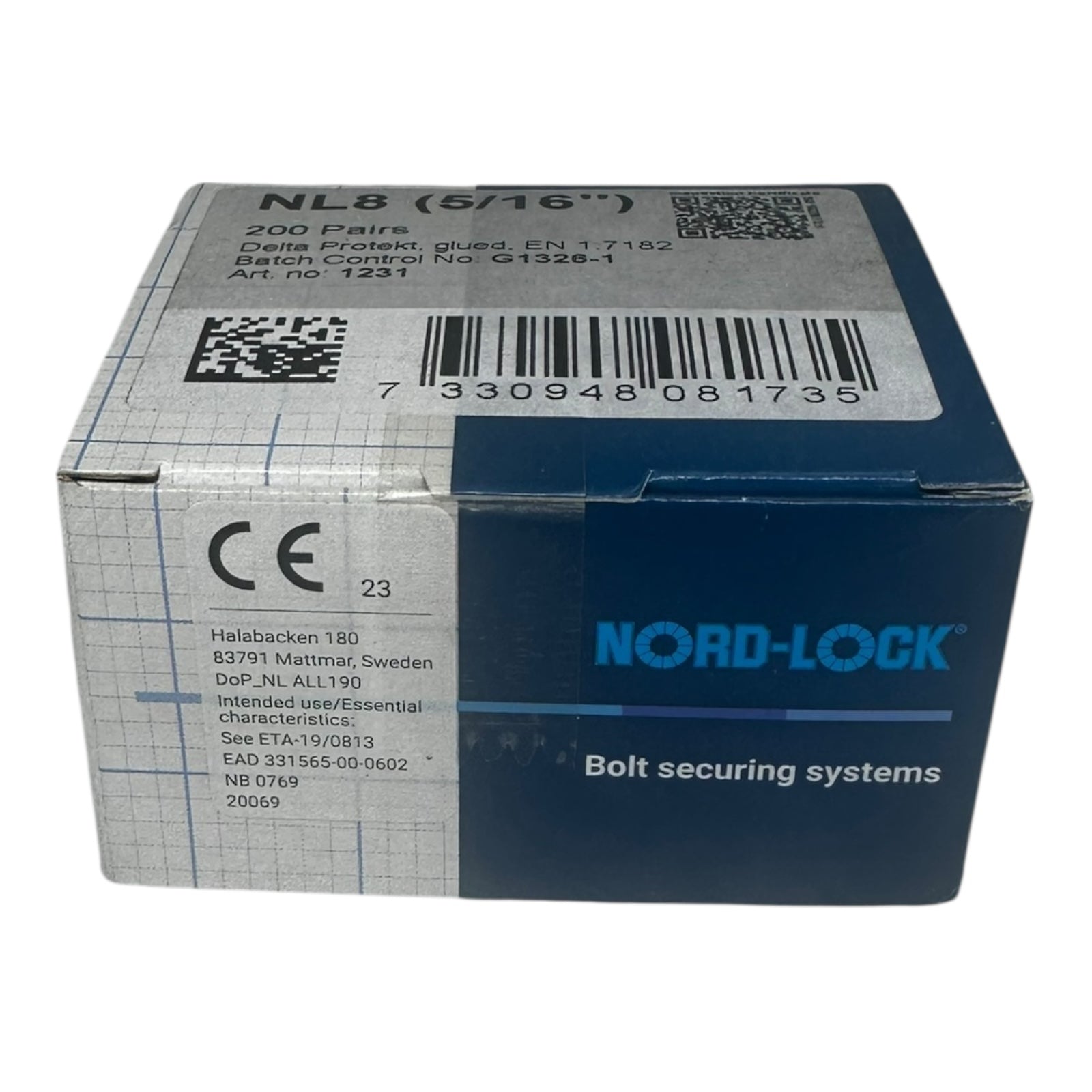 200x NL8 (5/16”) Klemmringe Delta Protekt Sicherungsscheiben Set EN 1.7182