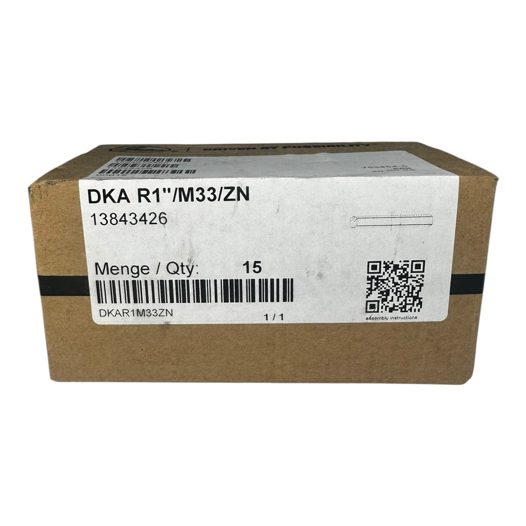 15x Gates DKA R1”/M33/ZN Hydraulikanschluss Innengewinde 1” auf M33 verzinkt