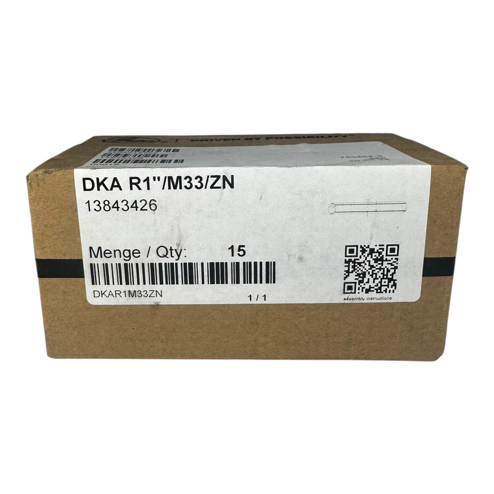 15x Gates DKA R1”/M33/ZN Hydraulikanschluss Innengewinde 1” auf M33 verzinkt