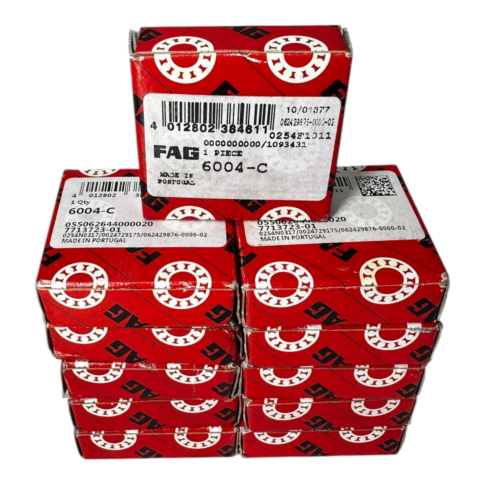 11x FAG 6004-C Rillenkugellager Kugellager 20x42x12mm