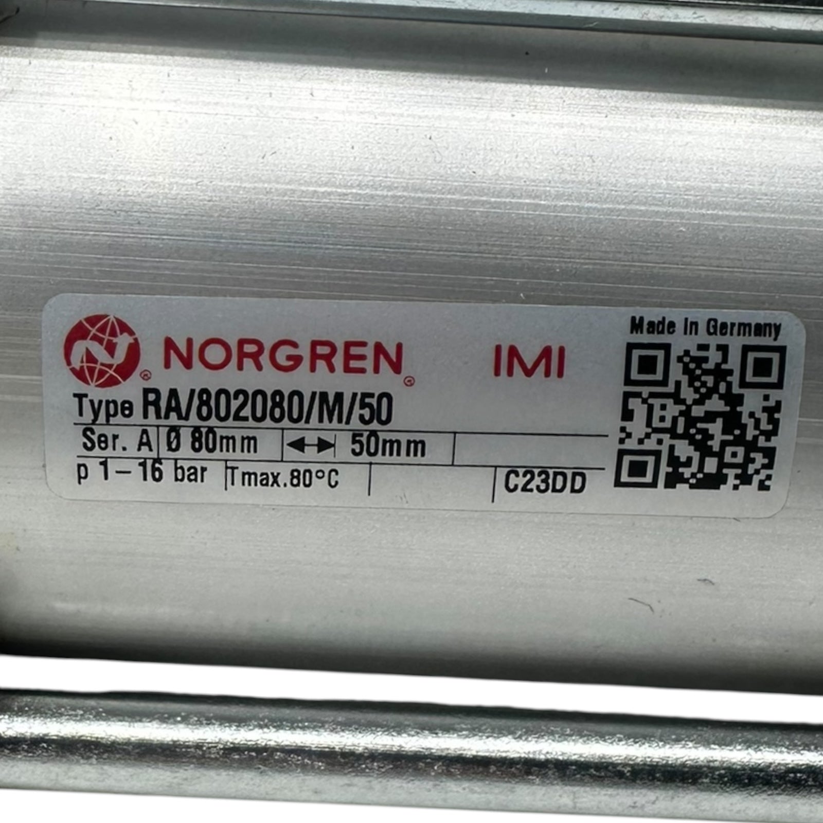 Norgren Pneumatikzylinder RA/802080/M/50 Ø80mm Hub 50mm 16bar Zylinder Neu
