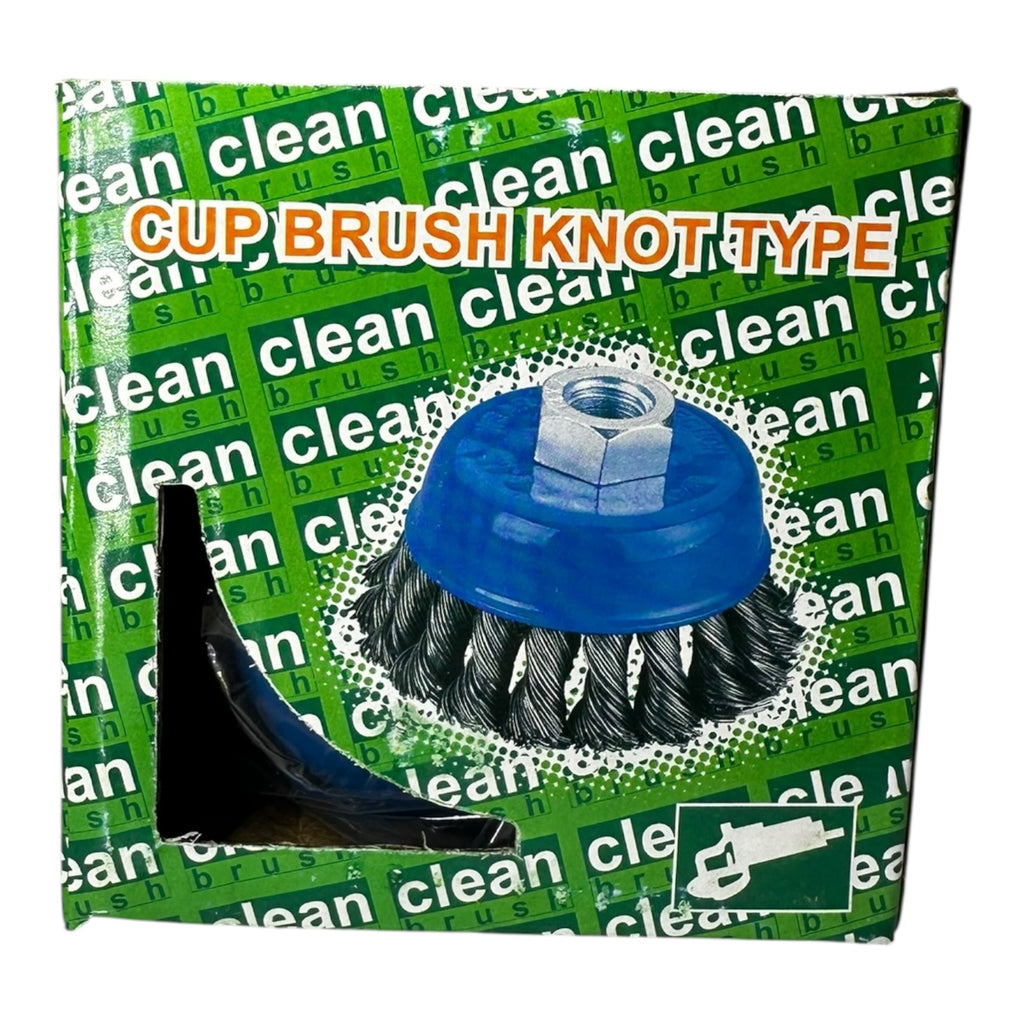 4x Cup Brush Knot Type Drahtbürste 65mm M14 M12 M10 Bohrung 8/16mm 13000RPM
