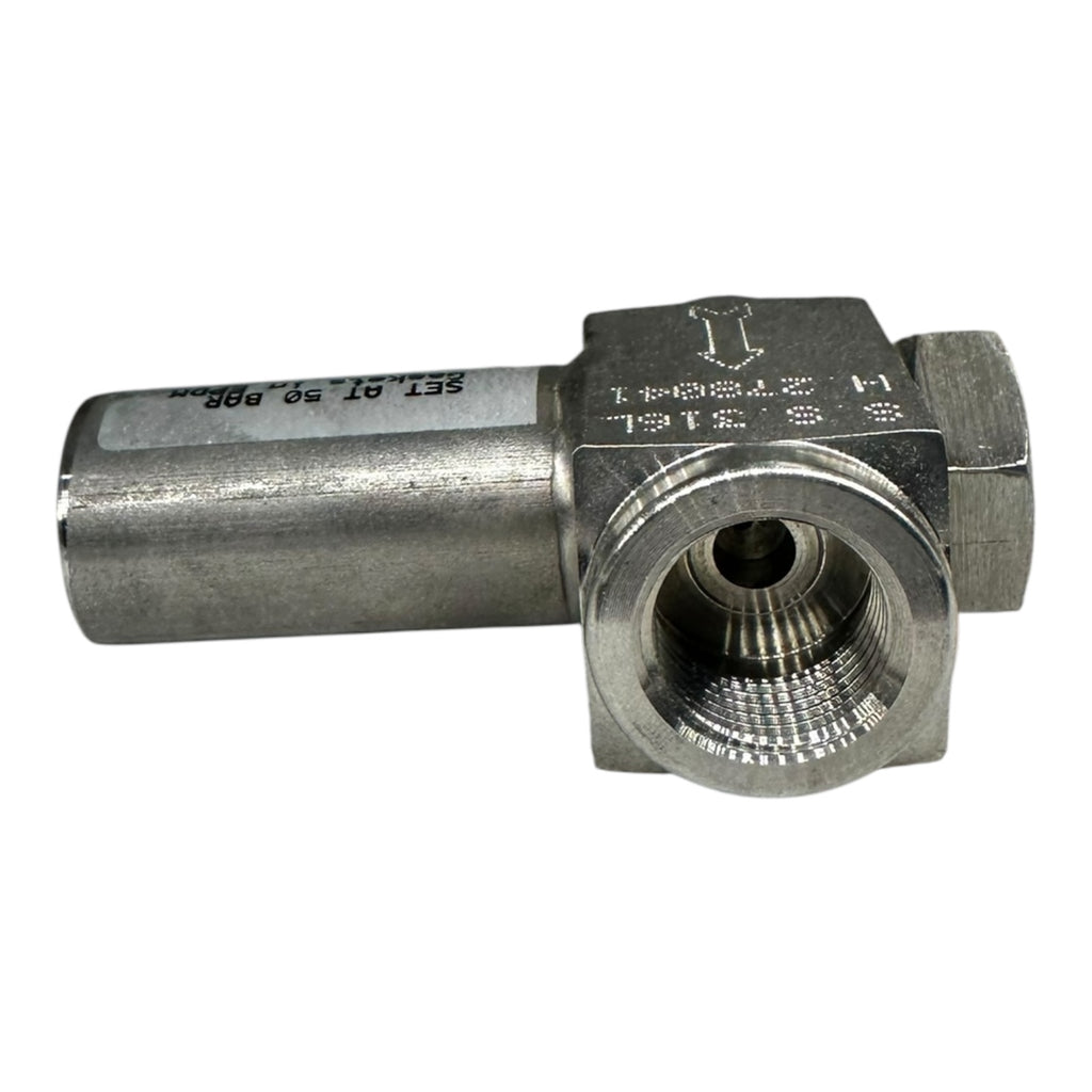 Sicherheitsventil Edelstahl 316L G1/2 Außengewinde Set 50 bar EPDM Dichtung Neu