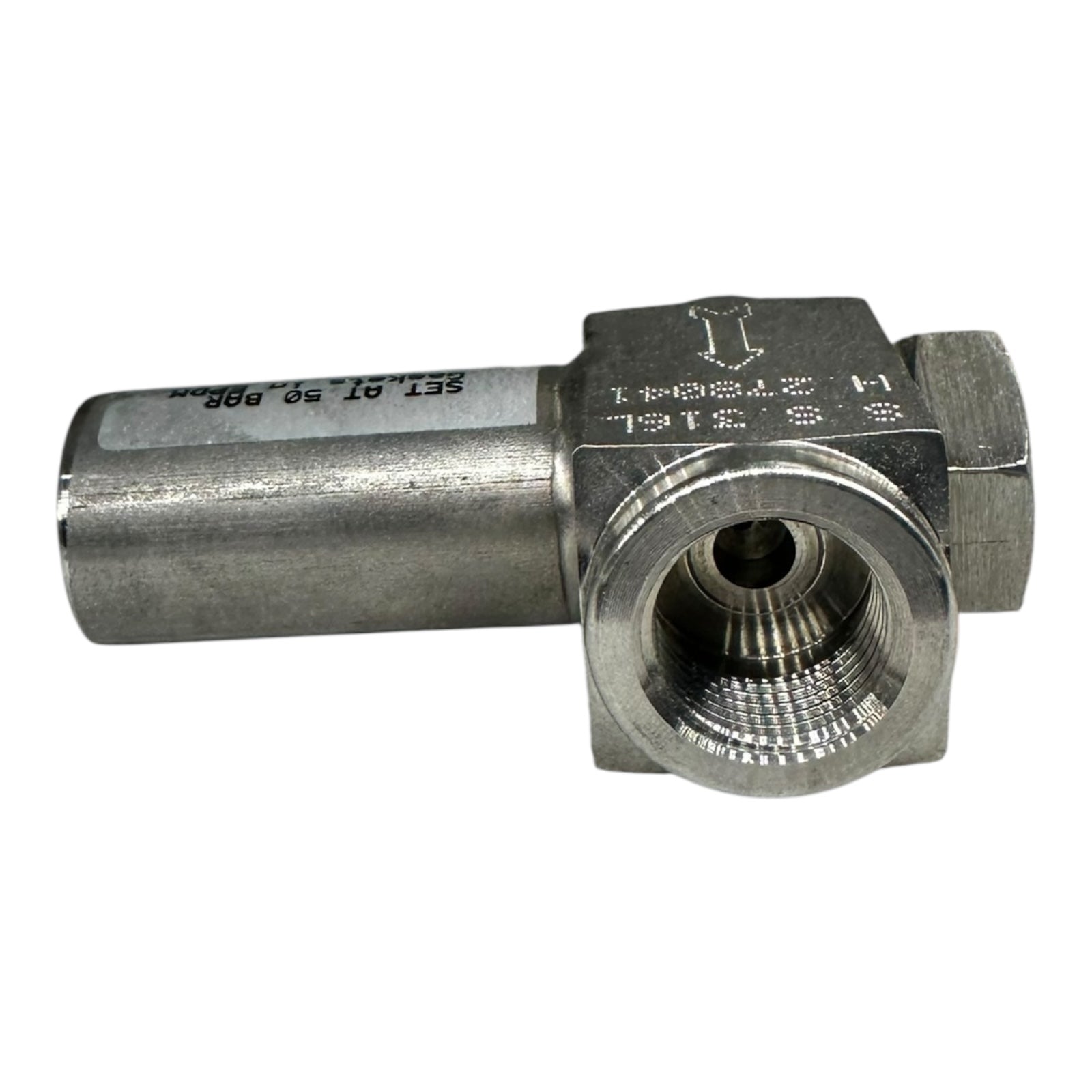 Sicherheitsventil Edelstahl 316L G1/2 Außengewinde Set 50 bar EPDM Dichtung Neu