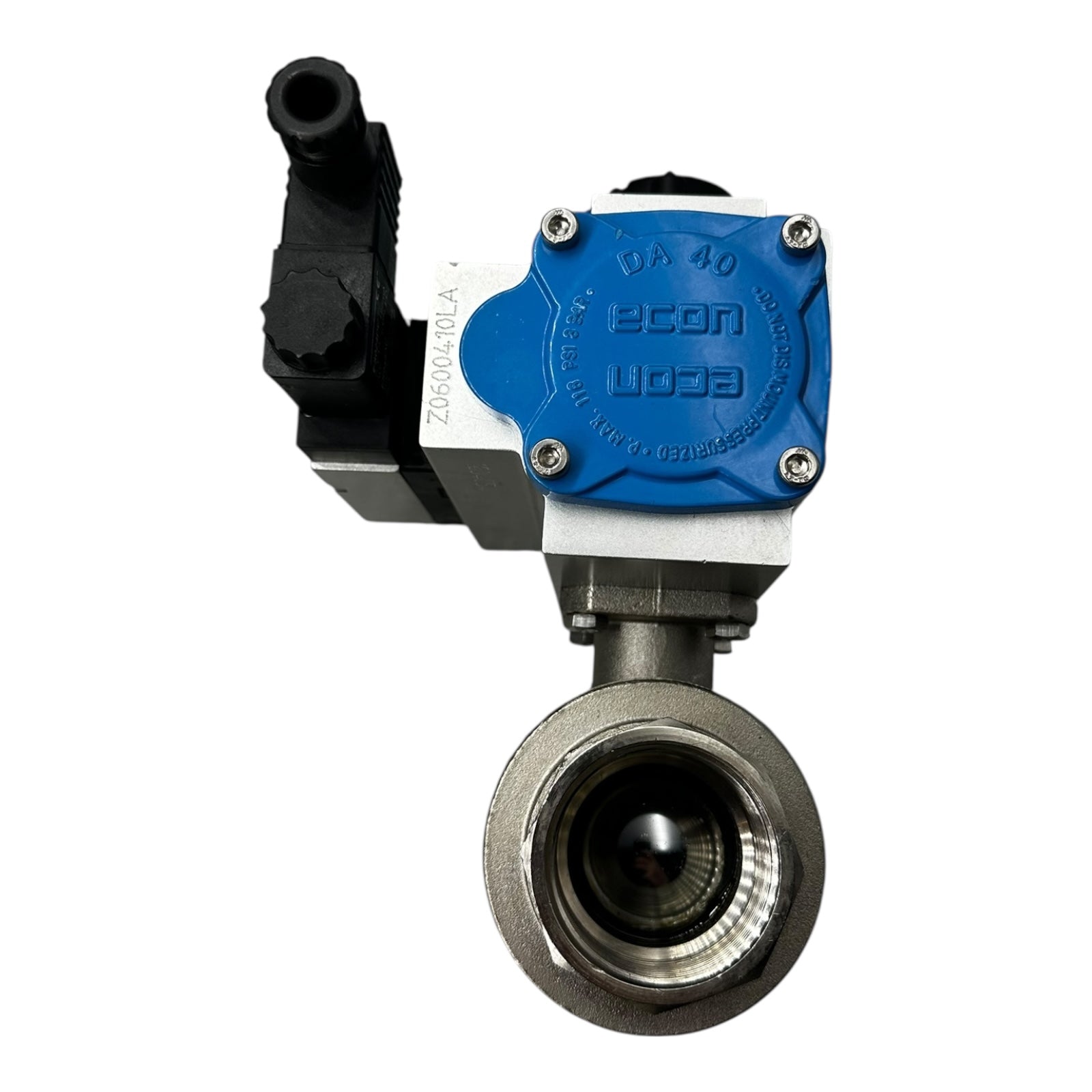 Econ Kugelhahn DN40 PN16 Edelstahl mit Pneumatik Antrieb RX P+F Sensor NEU