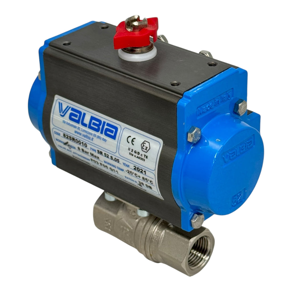 Valbia Pneumatik Antrieb SR52S05 mit Kugelhahn DN15 1/2” 8bar 82SR0010 ATEX