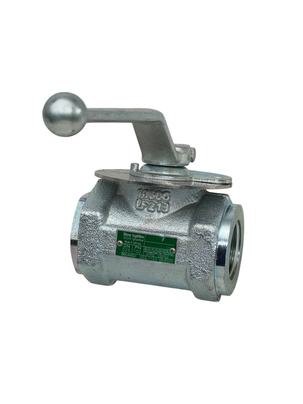 Böhmer BBS/KMGV100.725-A-L 002.1153 Kugelhahn DN25 PN100 IG PTFE Schaltblock