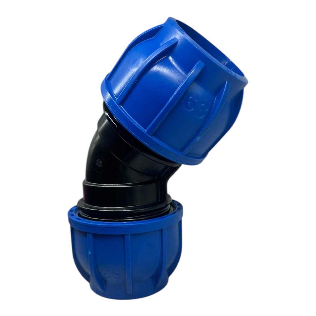 Sicomat R245.063.063 45° Winkelverschraubung D63 SicoAIR SR Serie PN12.5 PA6