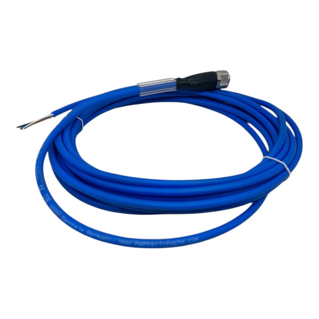 2x Pepperl+Fuchs V1-G-N4-5M-PUR Anschlusskabel M12 Sensorleitung 5m blau neu