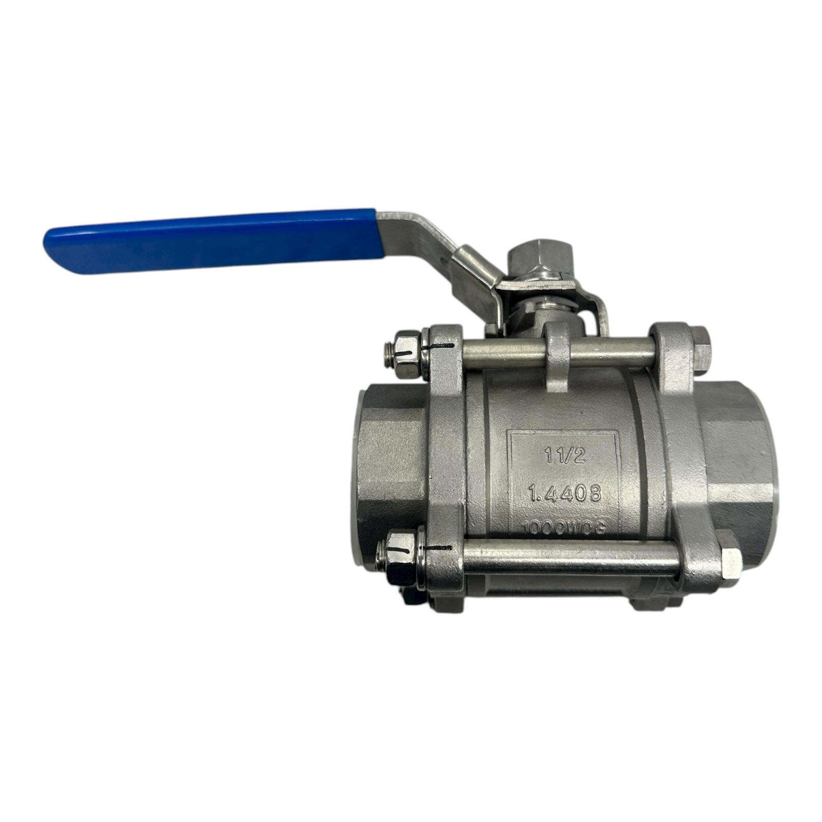 Econ Fig.74446 Kugelhahn 1½” Edelstahl 1.4408 PN63 1000WOG 3-teilig IG
