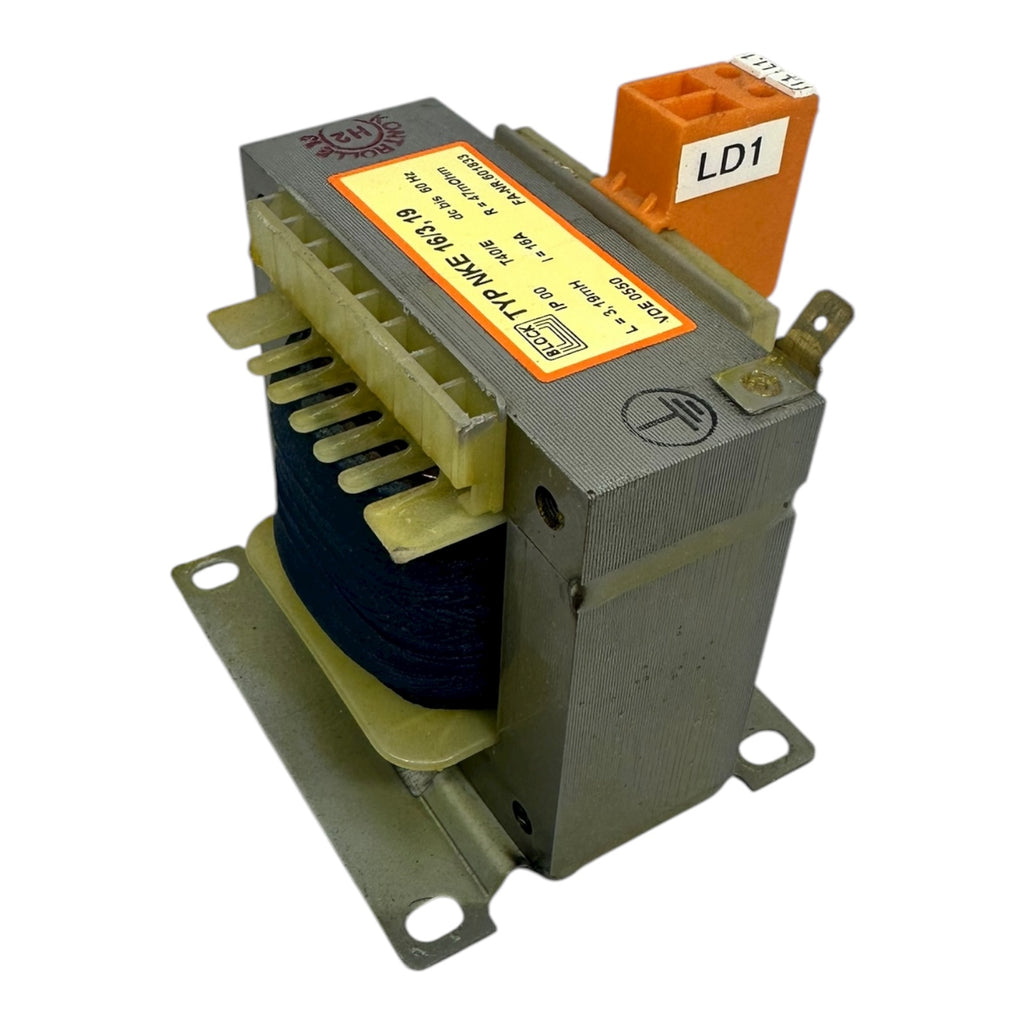 BLOCK NKE 16/3,19 Drosselspule 3,19 mH 16A 47 mΩ IP00 T40/E Trafo Spule