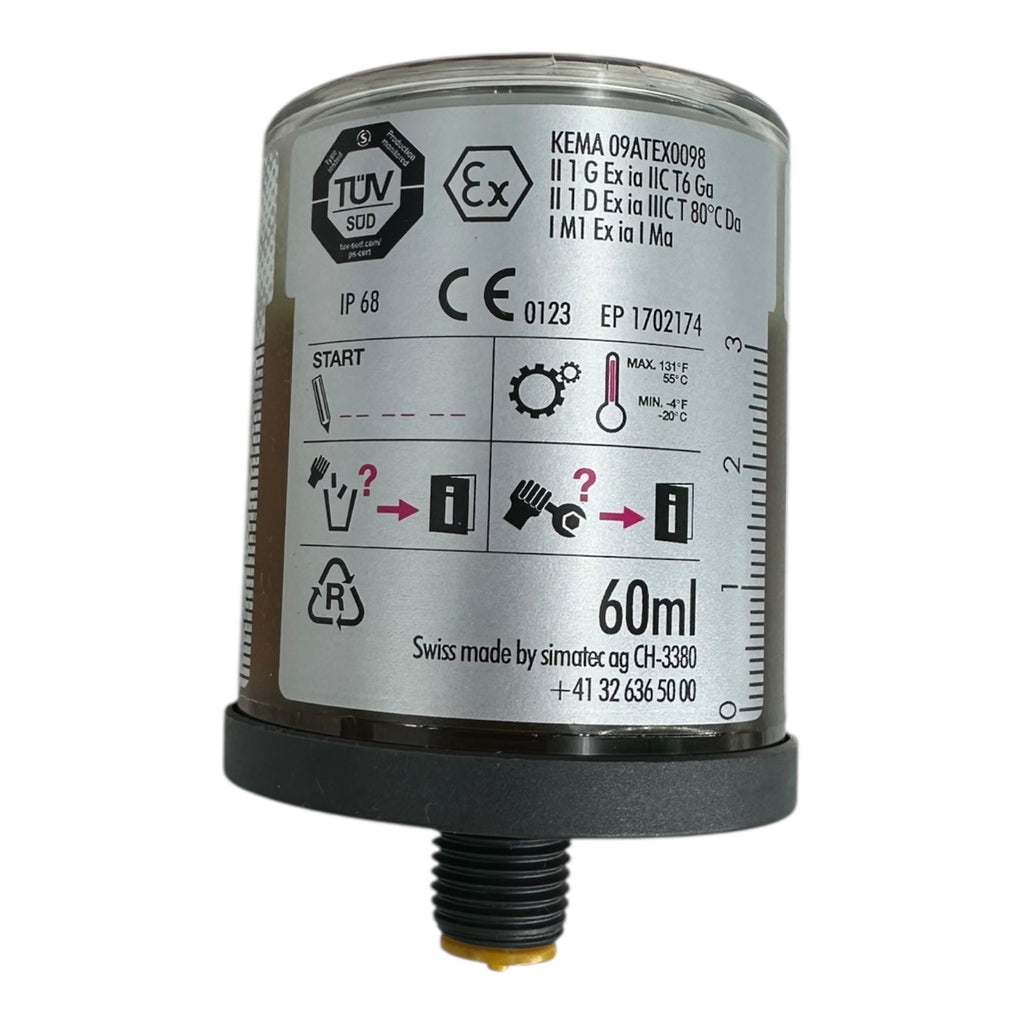 Simalube 60ml Automatikschmierer IP68 ATEX EX Schmierstoffgeber