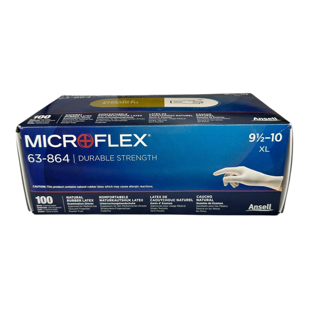 1000x Ansell Microflex 63-864 Latexhandschuhe XL 9½–10 puderfrei 1000 Stück