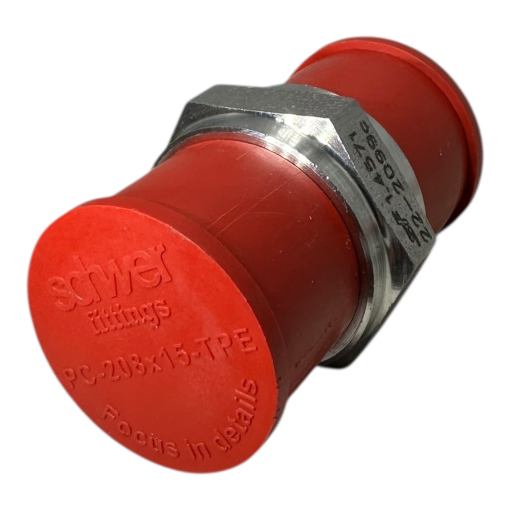 4x Schwer SR-505G12 Doppel-Einschraubstutzen G1/2” Edelstahl 1.4571 PC-208x15