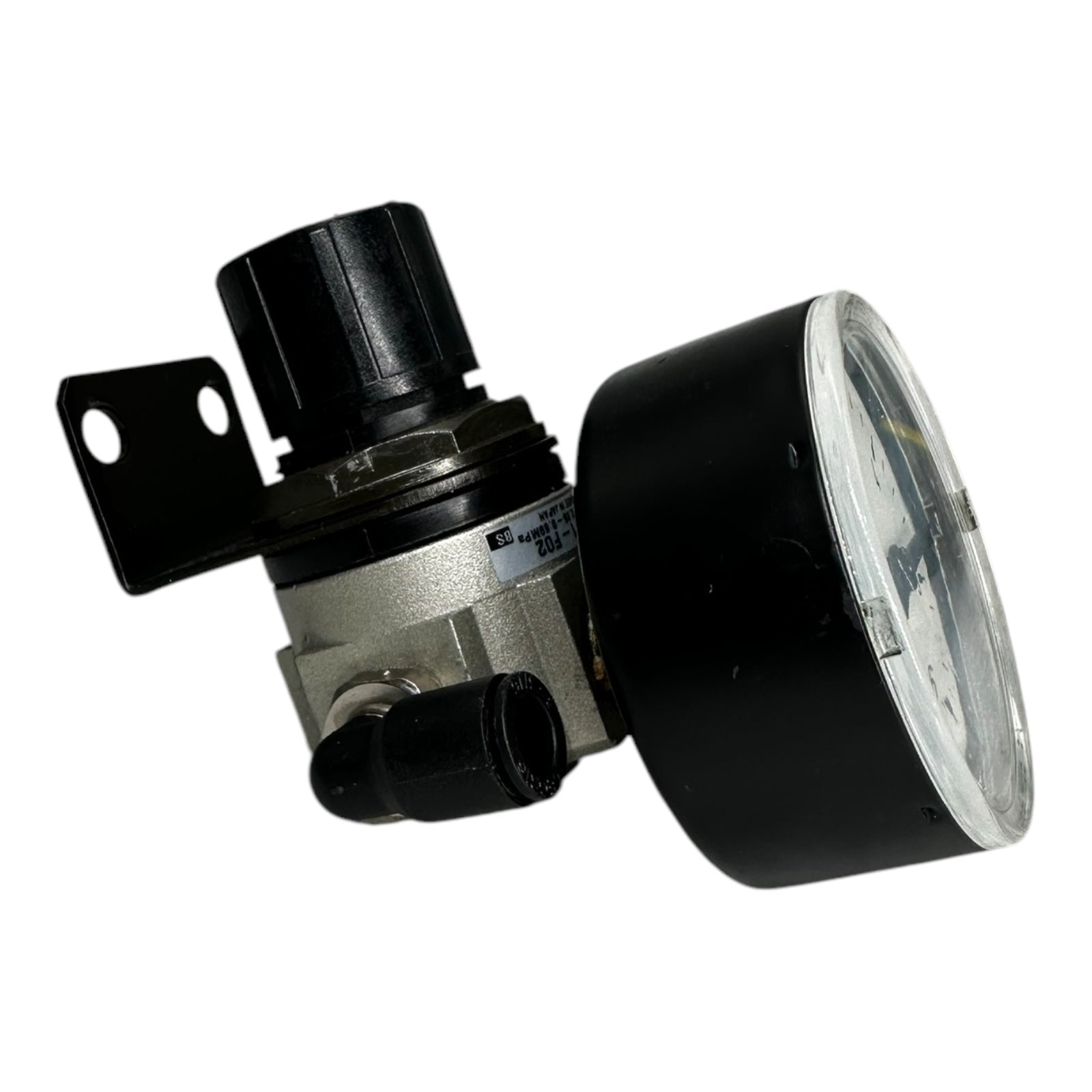 SMC EAR111-F02 Druckregler 0,05 ~ 0,69 MPa + Wika Manometer 0-6bar