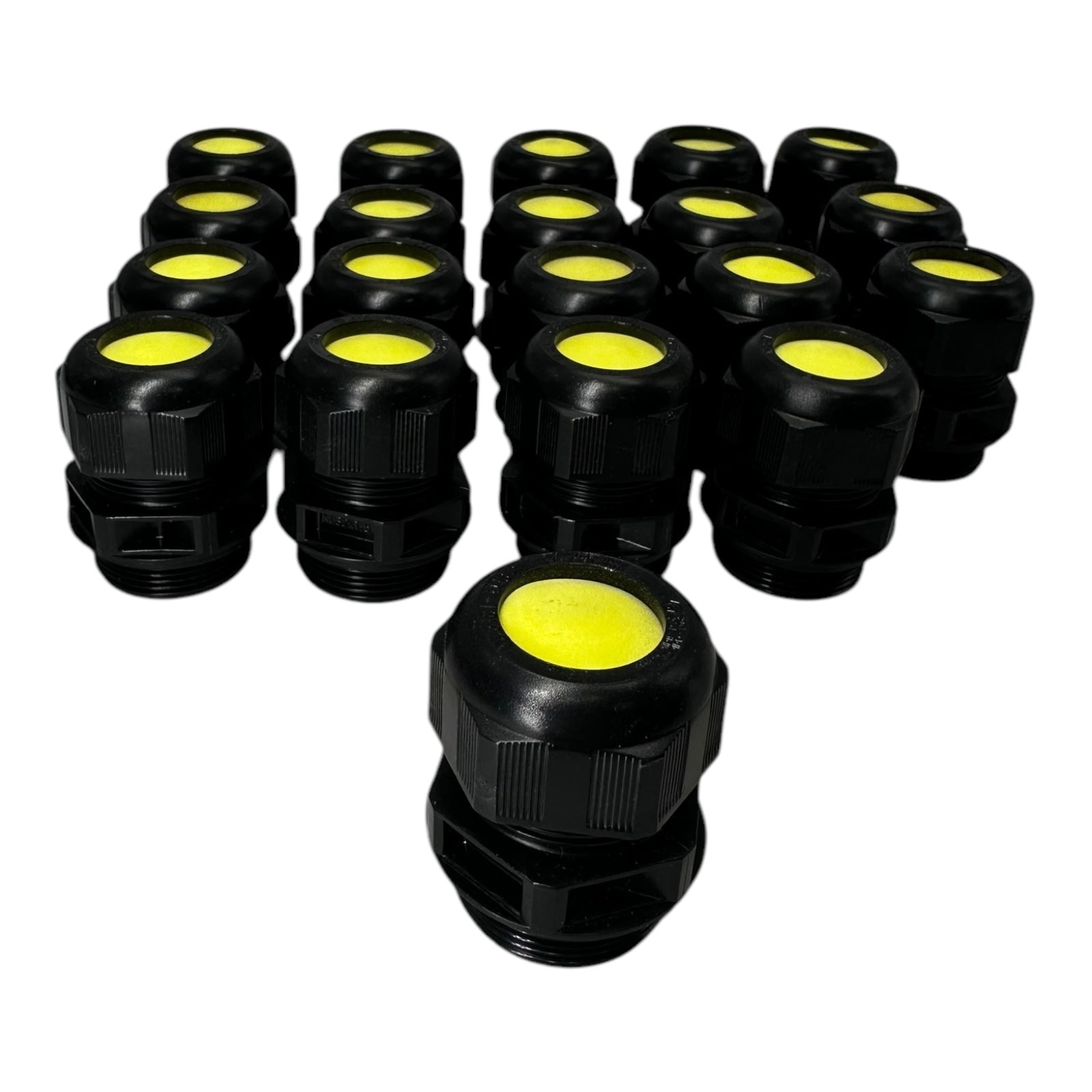 20x Stahl 239174 M32 Kabelverschraubung + Gegenmutter schwarz M32x1,5 EX