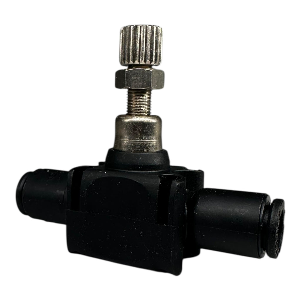 3x Parker 77700600 Durchflussregler mit Einstellschraube 6mm In-Line Regulator