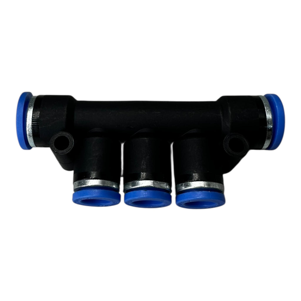 5x Sang-A GPKG 1008 10x8mm 5/16" Triple Run Tee Reducer, Push to Connect Fitting