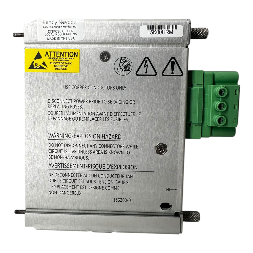 Bently Nevada 3500/15 133300-01 Low Voltage DC Power Input Module